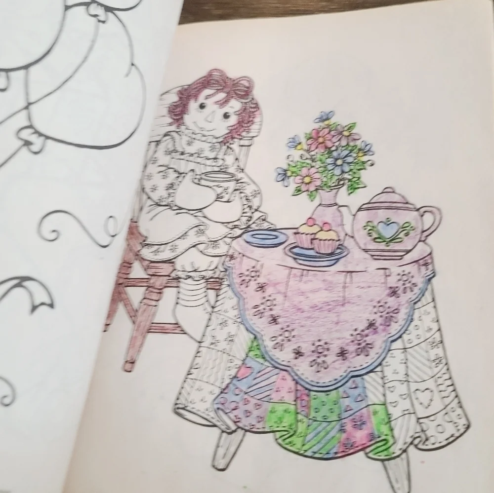 Vintage 2000s Raggedy Ann & Andy Coloring Activity Book